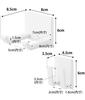 Yamazaki MIST Floating Storage Hair Dryer Holder Fits Drywall Walls Drywall Tweezers and Wood 8cm W x D x 6cm H (1531) - White, (Includes Screws) -