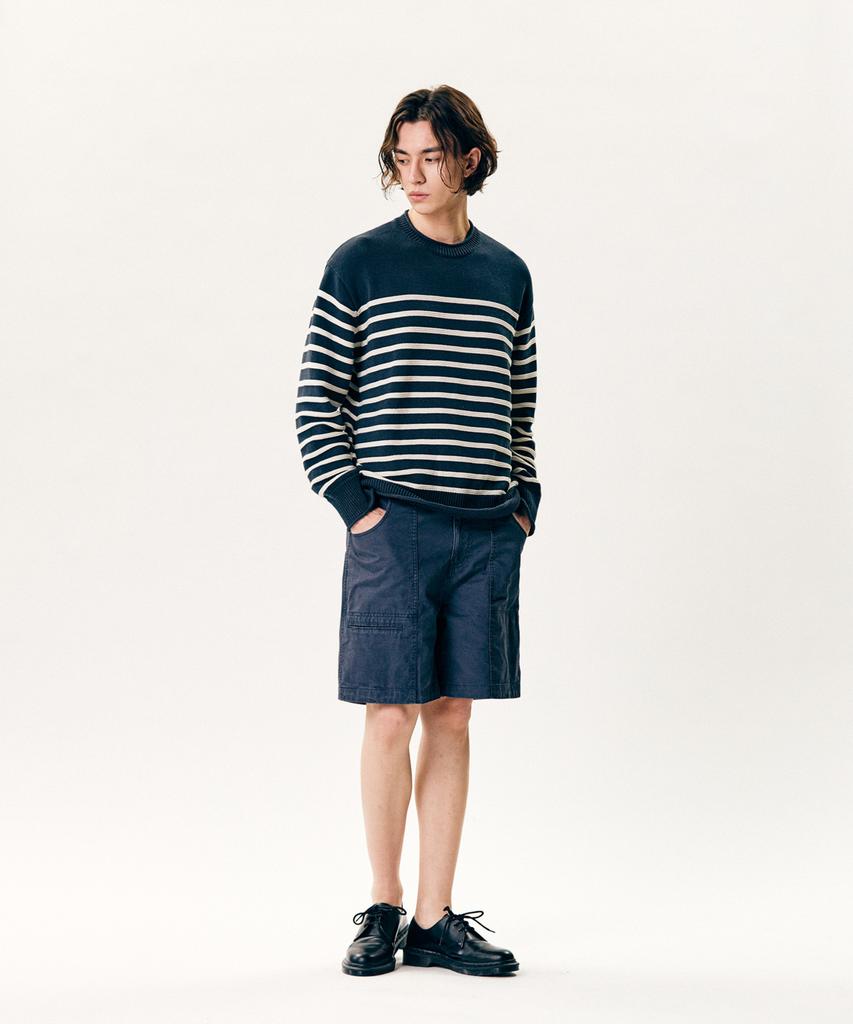ESPIONAGE Mariniere Knit Sweater Ivory Stripe