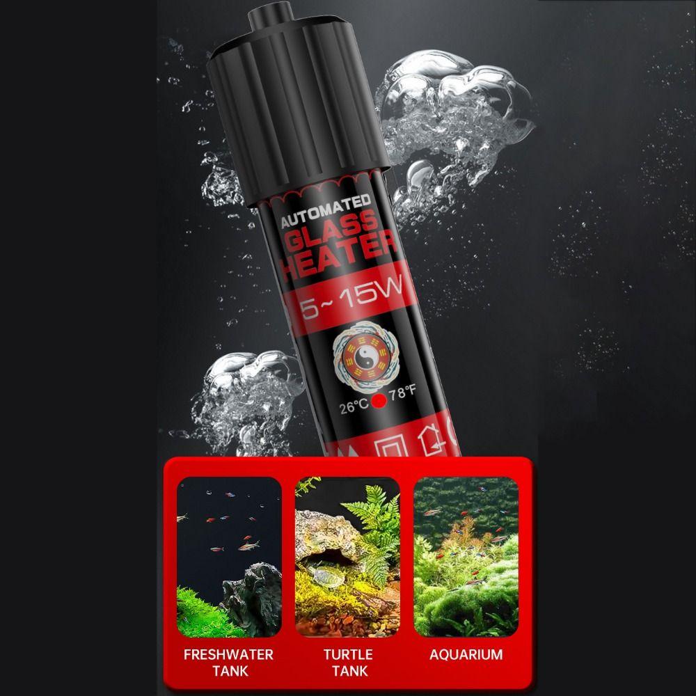 5/10/15W Mini Heating Rod Automatic Aquarium Heater Thermostat Heater  Fish Tank