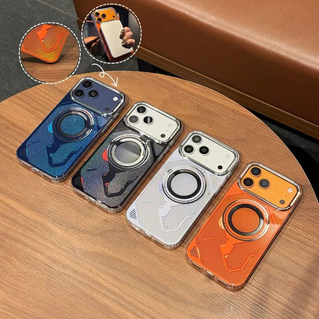 Applicable to iPhone18ProMAX mobile phone case, ice silk nail pattern magnetic suction, Apple 17 breathable heat dissipation skin feeling protective