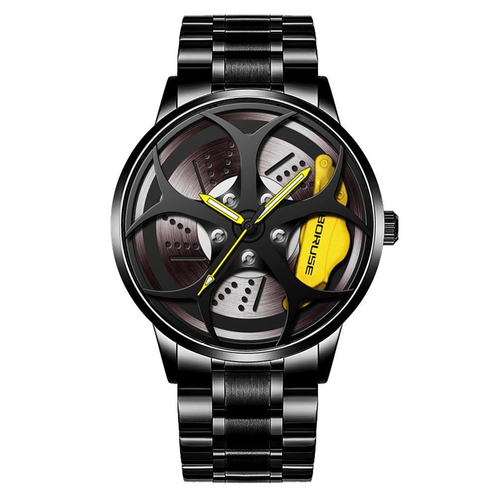 Boruse Trend Wheel Watch Waterproof Luminous Quartz Watch Men
