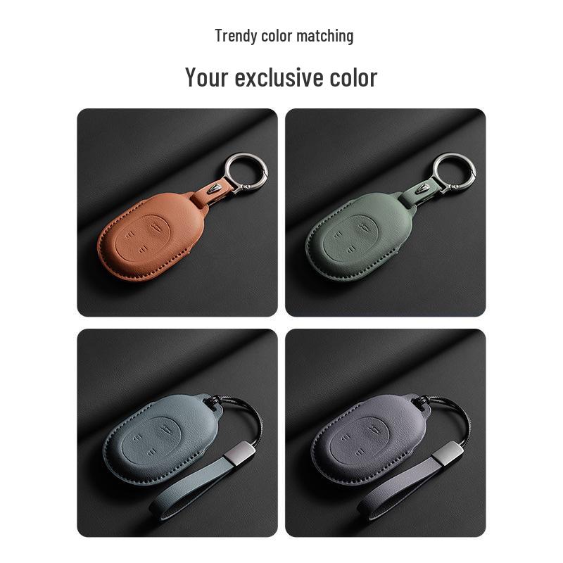 NIO ES6/EC6/ET5/ES8/ET7/ES7/EC7 Brown Key Cover and Buckle (2023 Model)