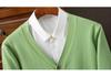 Men's Plus Size V-neck Knit Cardigan Sweater for Autumn & Winter