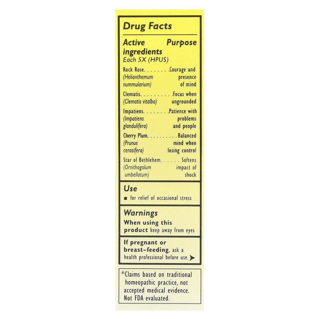 Original Flower Remedy, Rescue Remedy, Natural Stress Reliever, 20 Ml (0.7 Fl Oz)