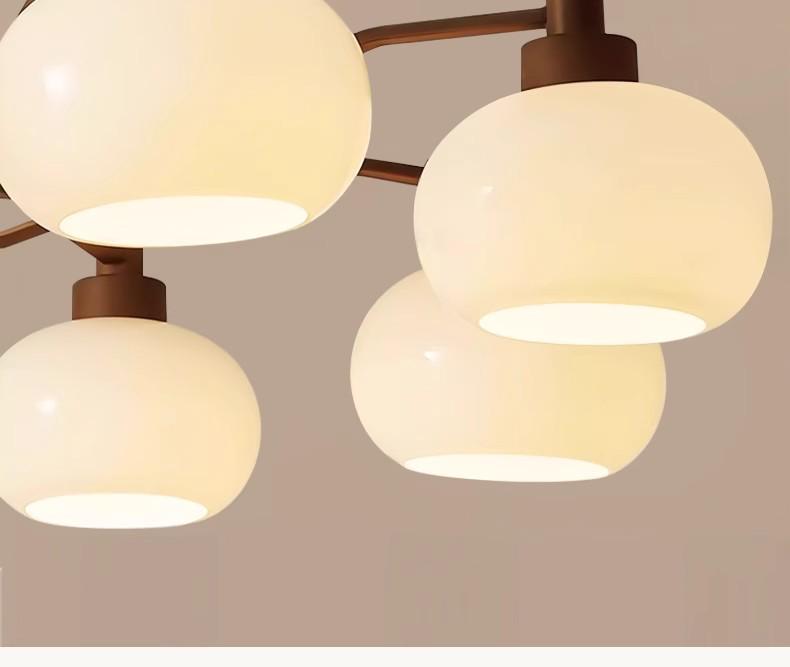 2025 French Mid-Century Luxury Chandelier: Retro American Persimmon Hall Lighting Fixture