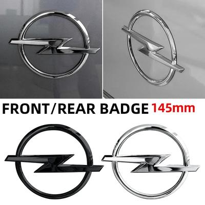 ABS 14.5cm 145mm for Opel Astra Insignia Corsa Zafira Car Front Grille Hood Bonnet Emblem Rear Trunk Badge Logo Sticker