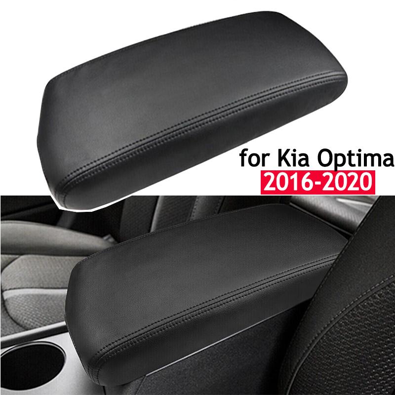 Center Console Armrest Cover Mat For Kia Optima 2016 2017 2018   Leather Interior Car Arm Rest Protector Pad Accessories