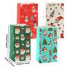 8pcs Christmas cartoon pattern kraft paper bags Christmas cookies snacks gift packaging bags New Year party decorations