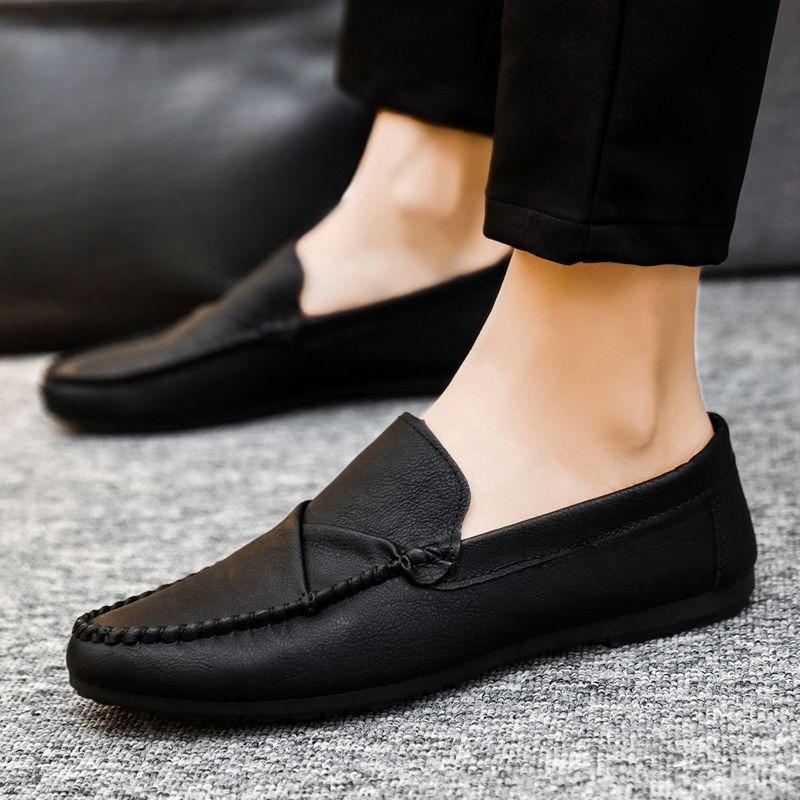 Fashion Brown Non Slip Leather Shoes for Men Slip-on Soft Summer Sale Luxury Elegant High Quality Fashion 2025 Common Pu Man Casual Shoe