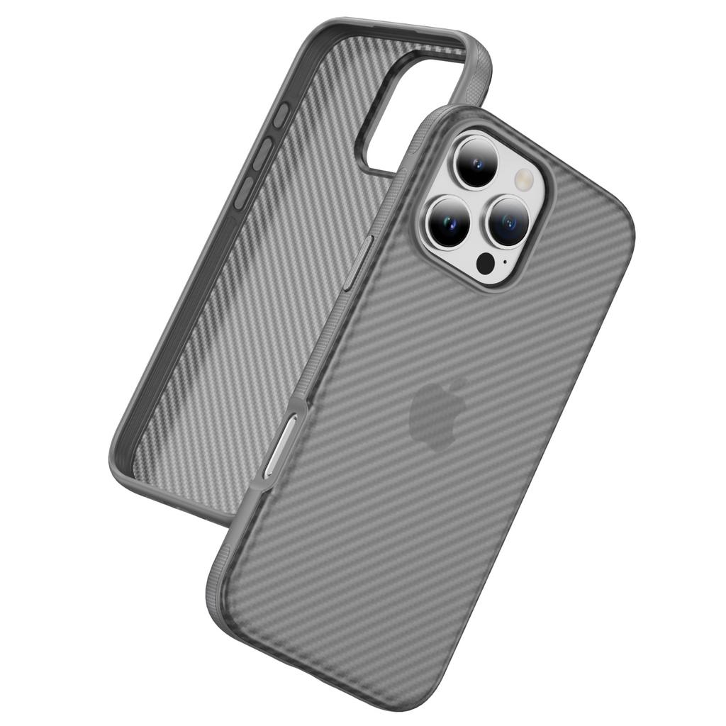 New Mobile Phone Case Ins Light Luxury Premium Pivot Case Carbon Fiber Pattern for IP16PROMAX