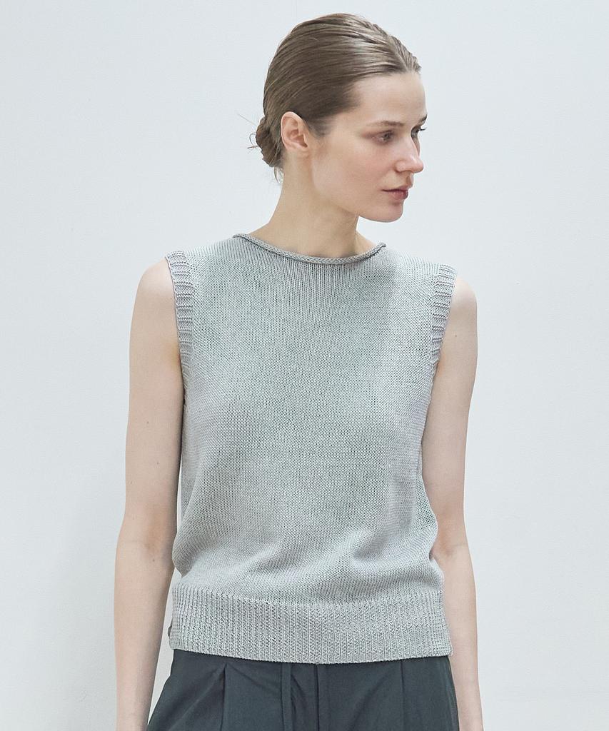 Nutopeu Weave Sleeveless Knit_Gray
