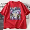 Alpha Male Unicorn Cat T-Shirt Men Ironic 90s Vintage Funny Rainbow Meme Tee Shirt Weird Cat T Shirt Casual Cotton Clothes