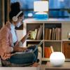 Smart Night Light  Lumens Stepless Dimming Table Lamp With Remotely Control  Magnetic Rechargeable Ambient Light For Sleeping