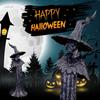 Halloween Black Witch Statue Handmade Guardian of Your Home Gothic Witch Figurine Sculpture Holiday Party Decoration Ornament