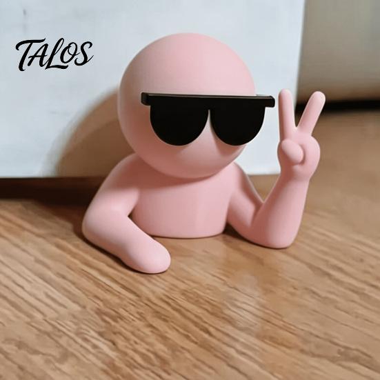 Cute Desktop Ornament Villain Doorstop with Cool And V-sign Gesture, 3D Printed Funny Doorstop, Door Wedge Decorative Stopper for Bedroom Office