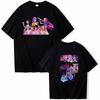 KPop Demon Hunters round neck short sleeved summer loose sports casual top EMA