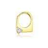 ANDYWEN 925 Sterling Silver Hoop Earrings 18K Gold Plated Ladies Earrings Irregular Cubic Zirconia Fine Jewelry