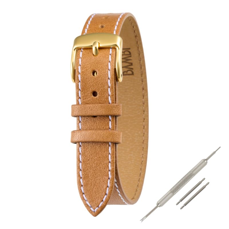 

[] Ремень для часов BAMBI из коровьей кожи, 8 мм, 10 мм, 12 мм, 14 мм, антибактериальный и дезодорирующий, сменный ремень для часов из кожи, коричневый BCE235C1L-G