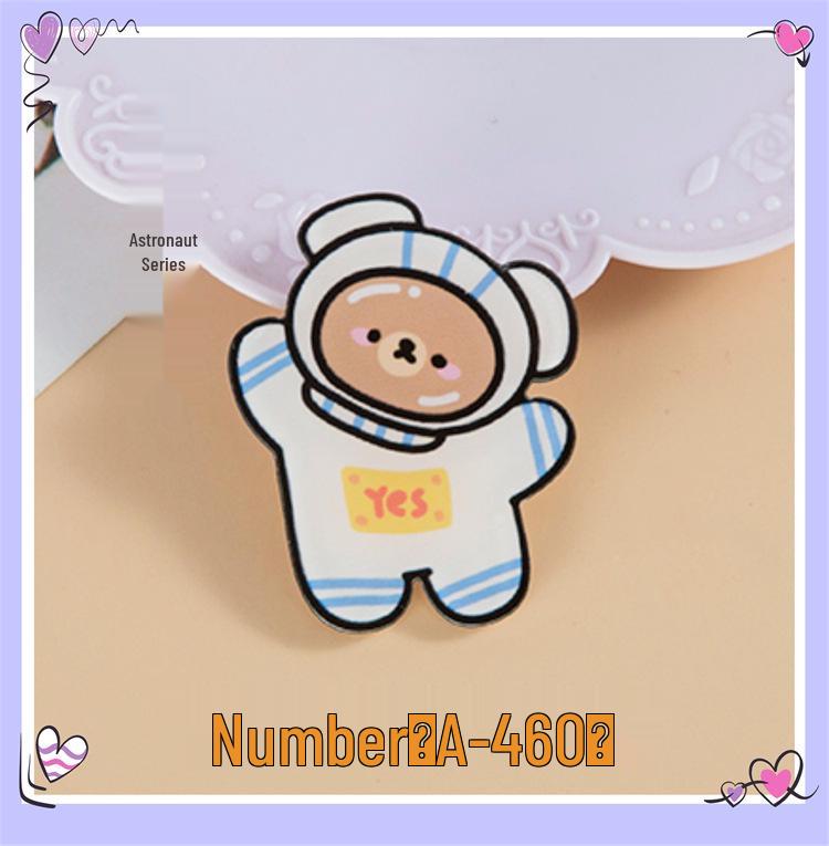 Korean Cute Cartoon Astronaut Acrylic Pin Badge