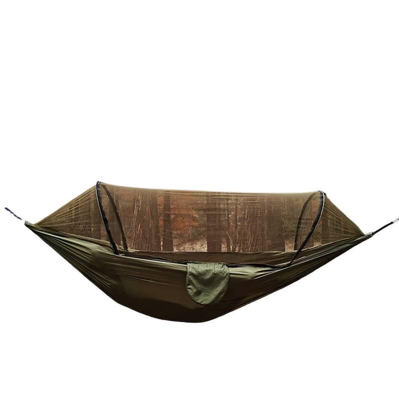 Adult Outdoor Hammock with Mosquito Net - Antitip, Sunshade, Lightweight for Camping and Parks