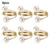 6pcs/set Fashionable Wedding Napkin Rings With Handmade Jewelry Decoration Wedding Halloween Weddings Birthday