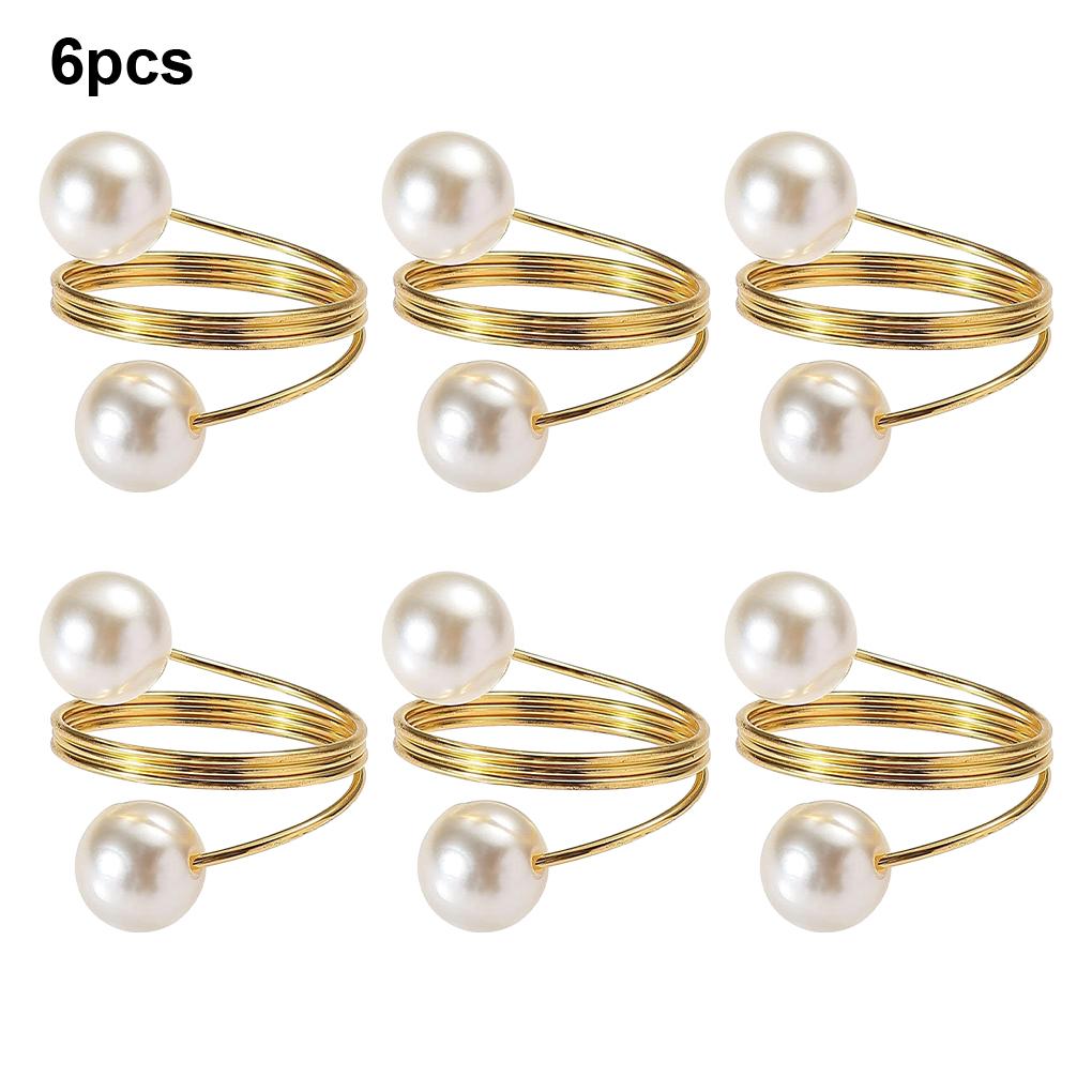 6pcs/set Fashionable Wedding Napkin Rings With Handmade Jewelry Decoration Wedding Halloween Weddings Birthday