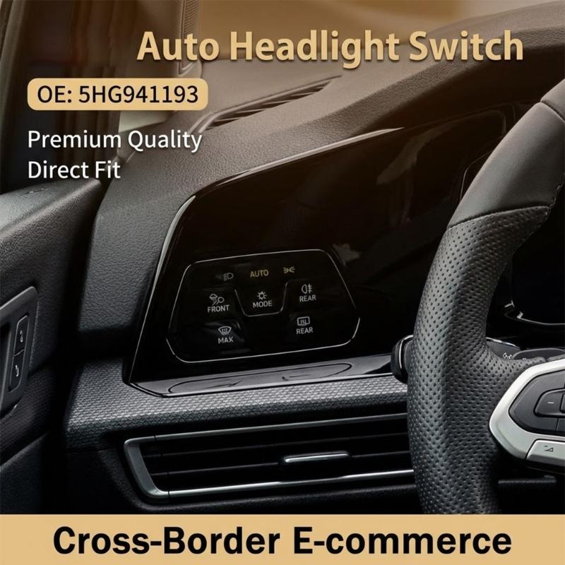 Headlight Switches Panel Trim Cover Part Number 5HG941193WUG Headlight Switches Buttons Panel Cover Trim