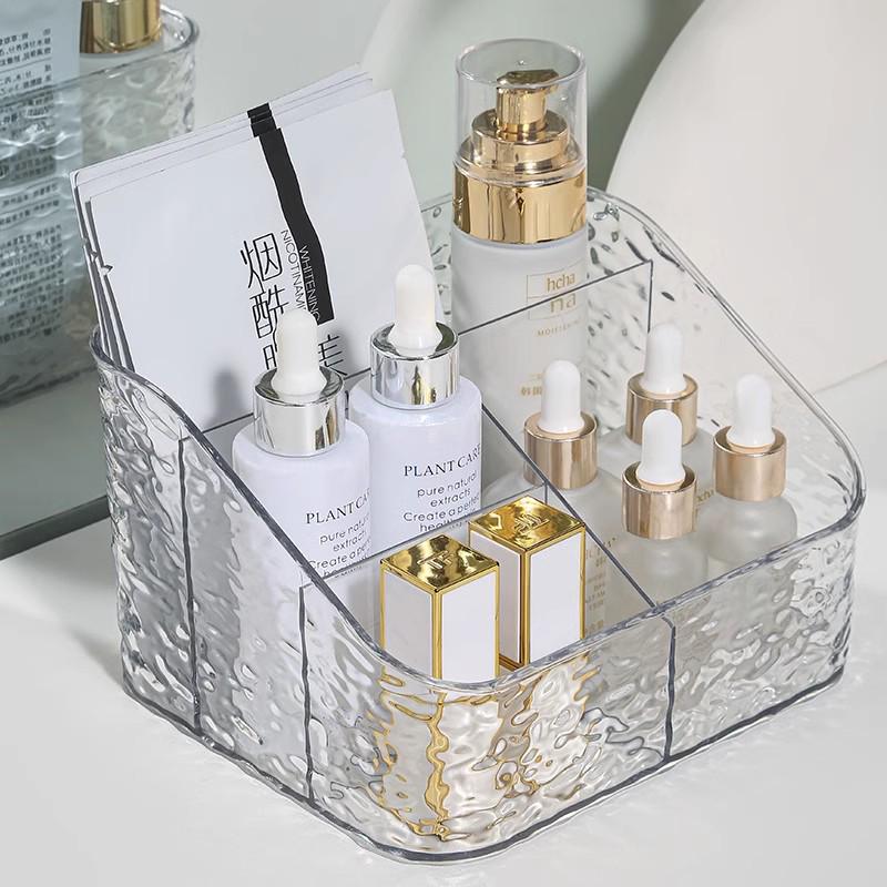 Ripple Makeup Brush and Skincare Storage Box – Large Capacity Luxury Organizer for Cosmetics and Miscellaneous Items