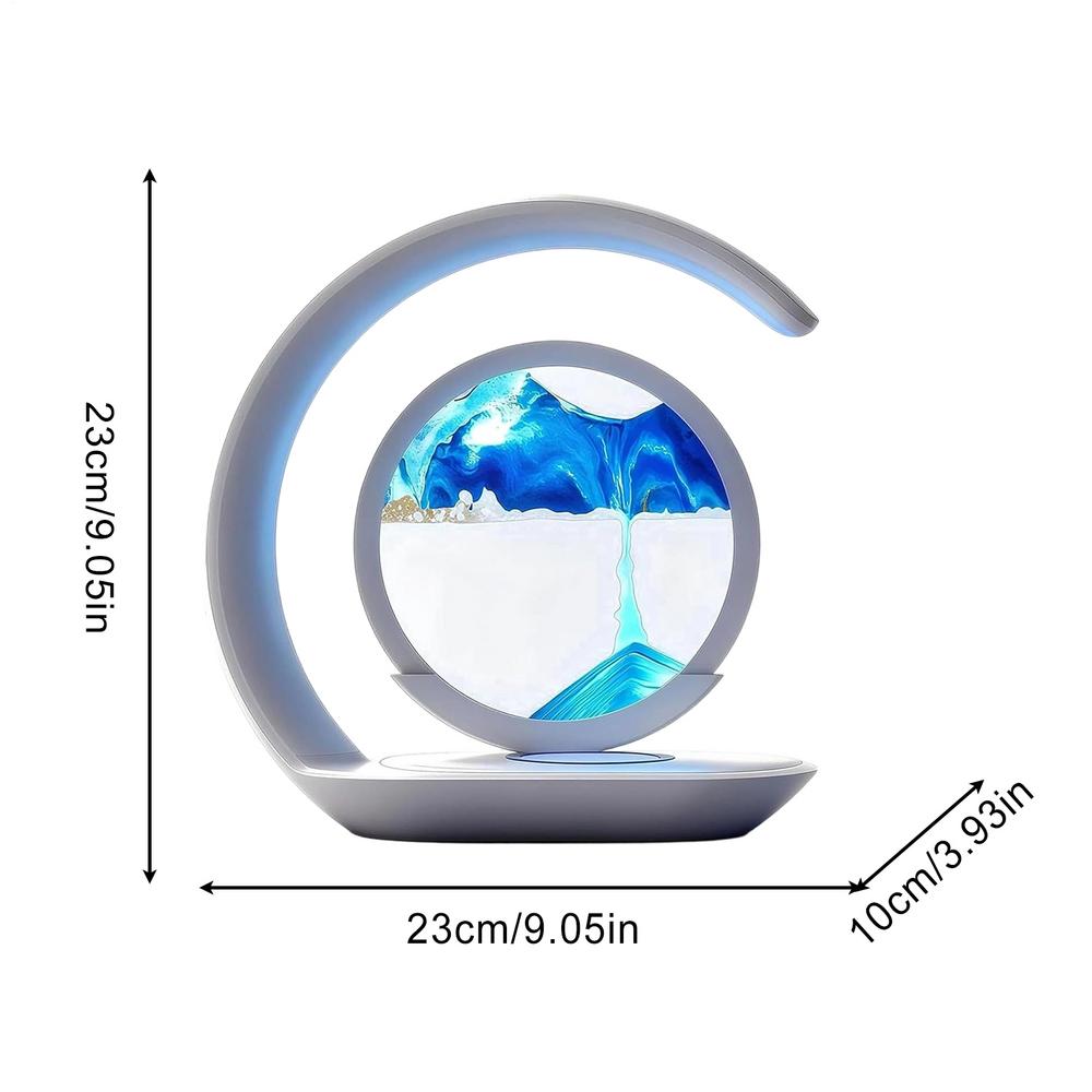 Wireless Charging Light Moving Sand Art Wireless Magnetic Charger For Office Bedroom Table Night Bathroom Home Sensory