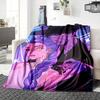 1Pc Purple Hair Hunter Blanket For Couch Bed Plush Cozy Fuzzy Blanket Super Soft Warm Blankets For Fall And Winter 0918206