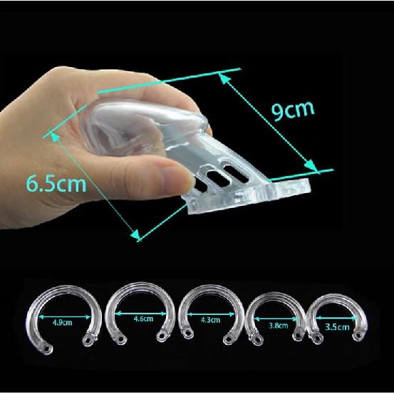 Small Standard Male Chastity Device Cock Cage 2 Size Silicone Rings with Brass Lock and Number Tags Sex Toys for Men Adult%