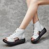Genuine Leather Roman Sandals Women 2024 Summer New Soft Sole Outwear Women's Wedge Shoes Fashion Casual Designer Shoes Ladies