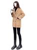 Plus Size Women's Black Wool Slimming Trench Coat - Double-Sided Woolen Jacket for Spring/Autumn 2025.