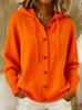 2026 Autumn/Winter Women's Solid Color Hooded Knit Cardigan - Casual European & American Fashion.