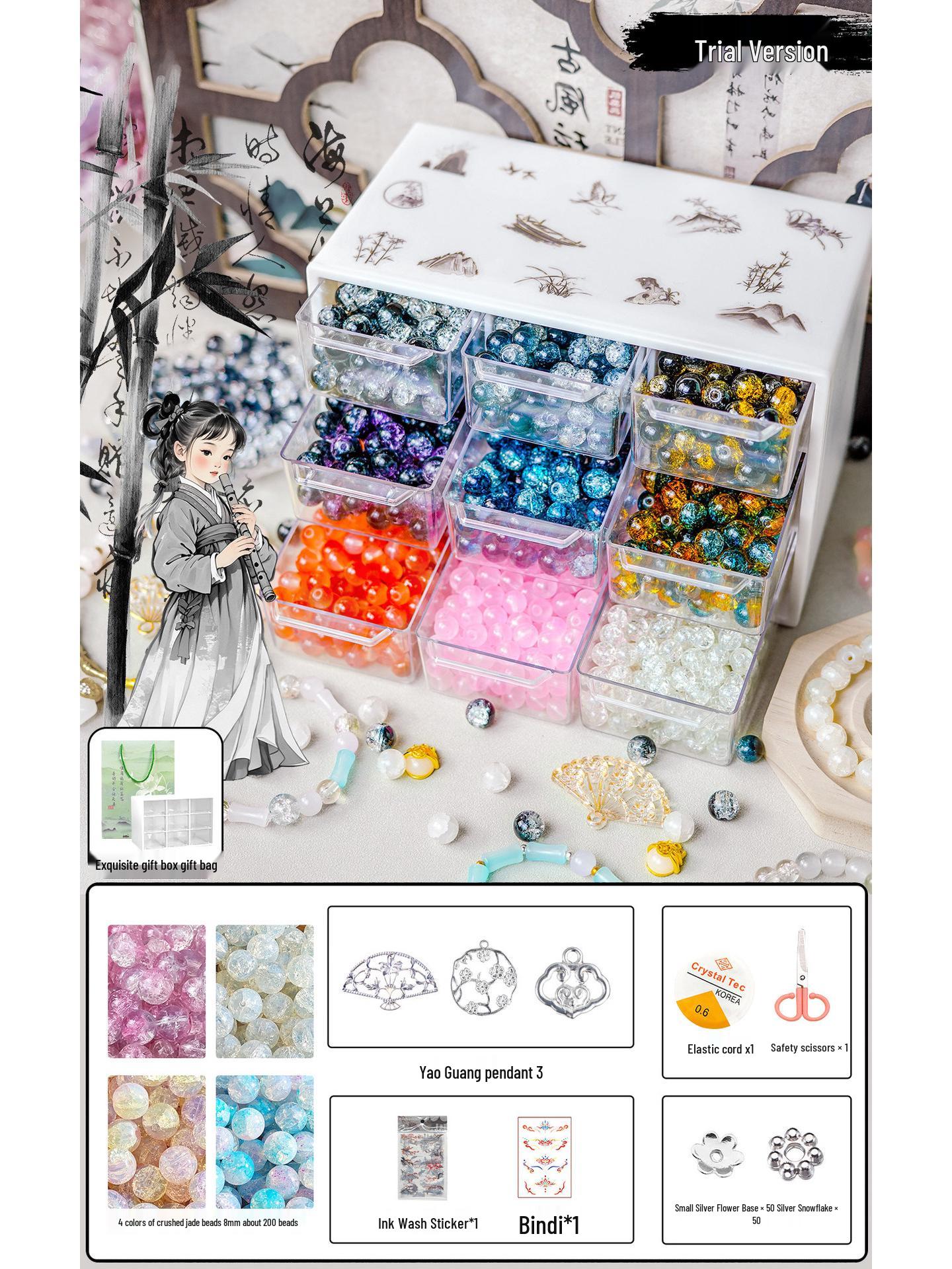 Набор для изготовления браслета из бусин в древнем стиле для детей - Подарочный набор ручной работы