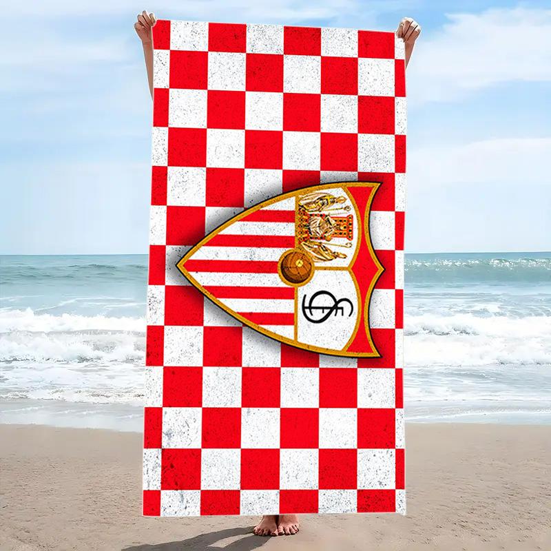 Sevilla FC Print Beach Towel, Large Soft Quick Dry Towel for Beach Camping Swimming
