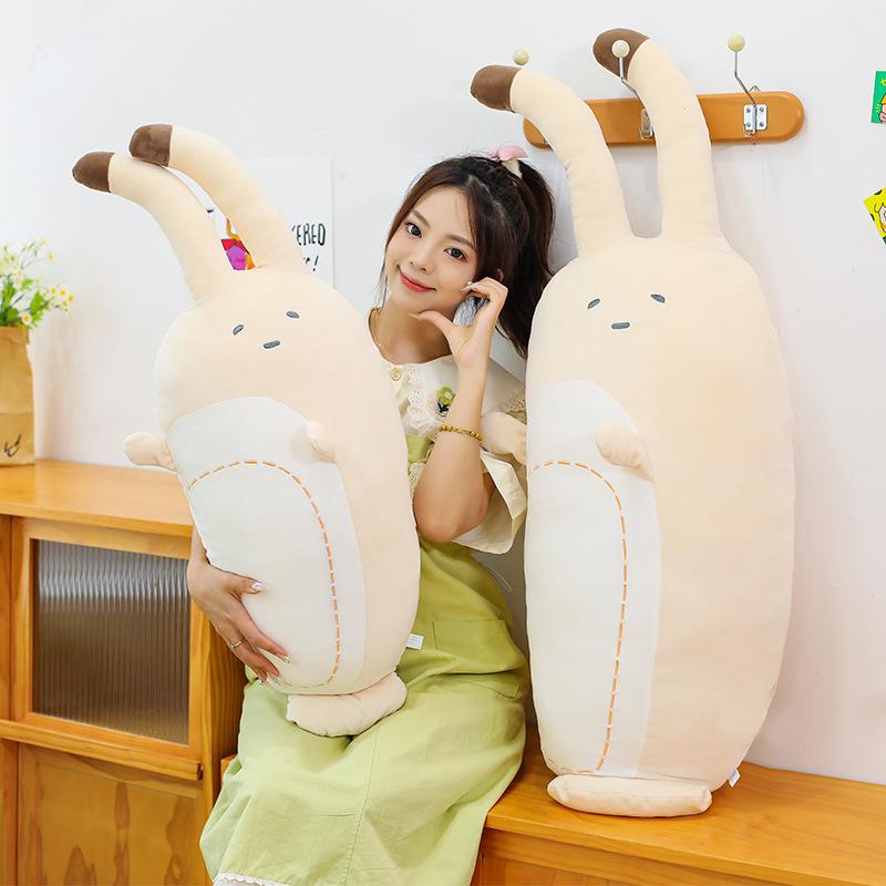 Clam Throw Pillow Long Doll Plush Toy Doll Girl Sleeping Leg Throw Pillow for Girl Birthday Gift