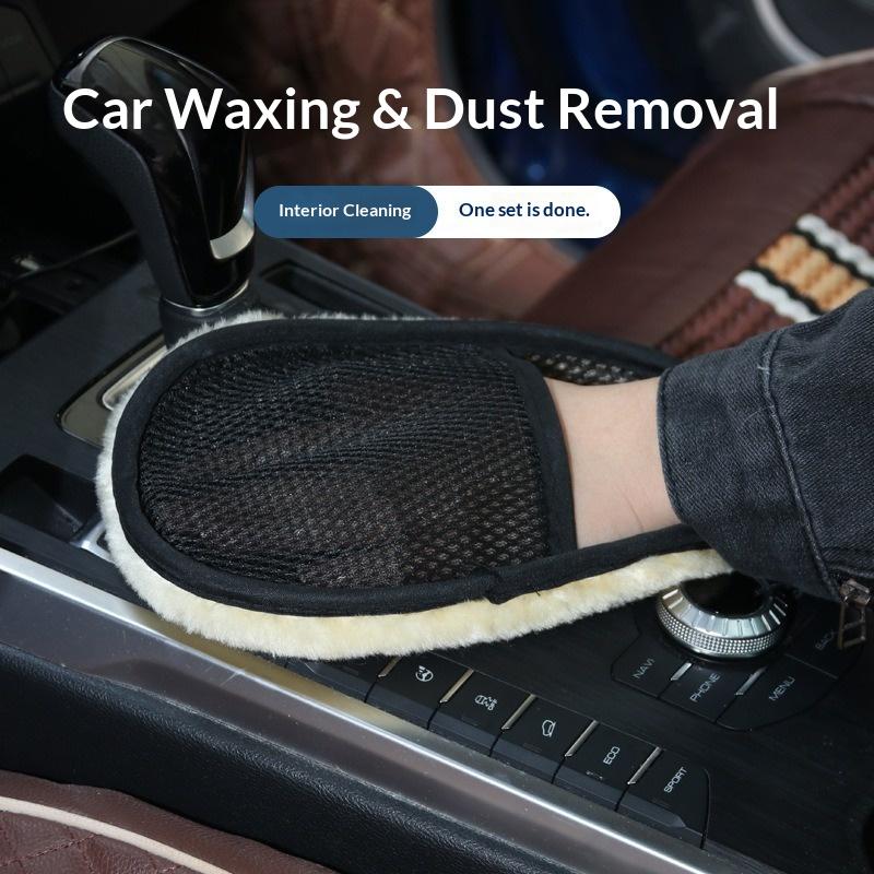 Household Wool Car Wash Gloves, Chenille Tools, Rags, Non-damaging Car Paint Surface, Special Car Wash Gloves for Waxing