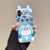 KEYSION Cute Ear Cartoon Case for Samsung A07 A06 4G A05 with Lanyard Soft Silicone+PC Shockproof Phone Cover for Galaxy A05 A06 A07