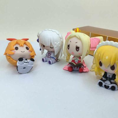 Cute Re Zero Rem Figure Mini Emilia Ram Statue Kawaii Anime Re:Zero Figurine Sculpture Home Decoration Ornament Desk Accessories