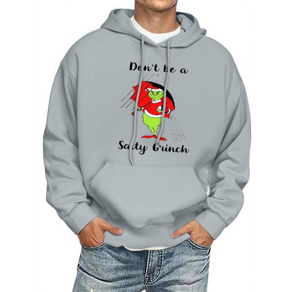 Men's Print Hooded Sweatshirt Long-Sleeve Casual Pullover Hoodie Hooded Sweatshirt