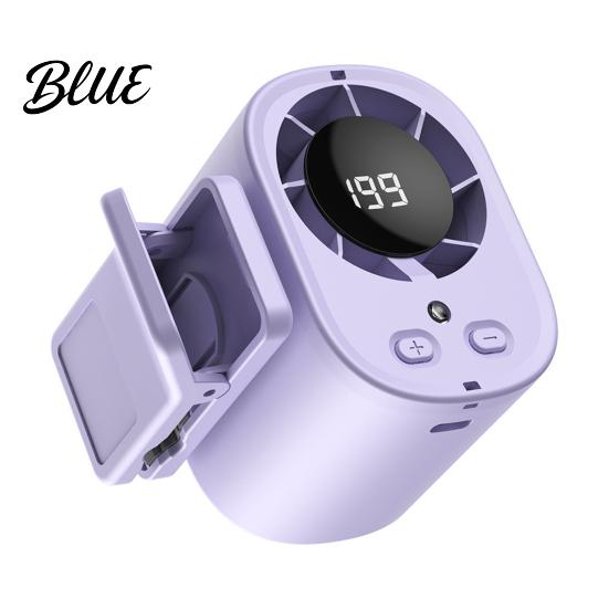 Hands-free Clip-on Fan Quiet with Digital Display 199 Speeds Adjustable Neck Belt Cooling Travel Portable Hands-Free Rechargeable Car Air Vent