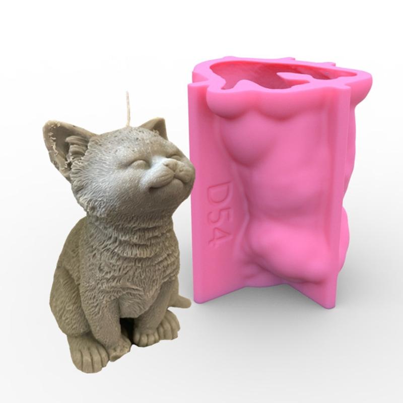 Decor Pisici Mari 3D Formă Lumânare Săpun DIY Lumânare Rășină Epoxidică Formă Lumânări Handmade Aromă Ceară Forme Săpun pentru Decor