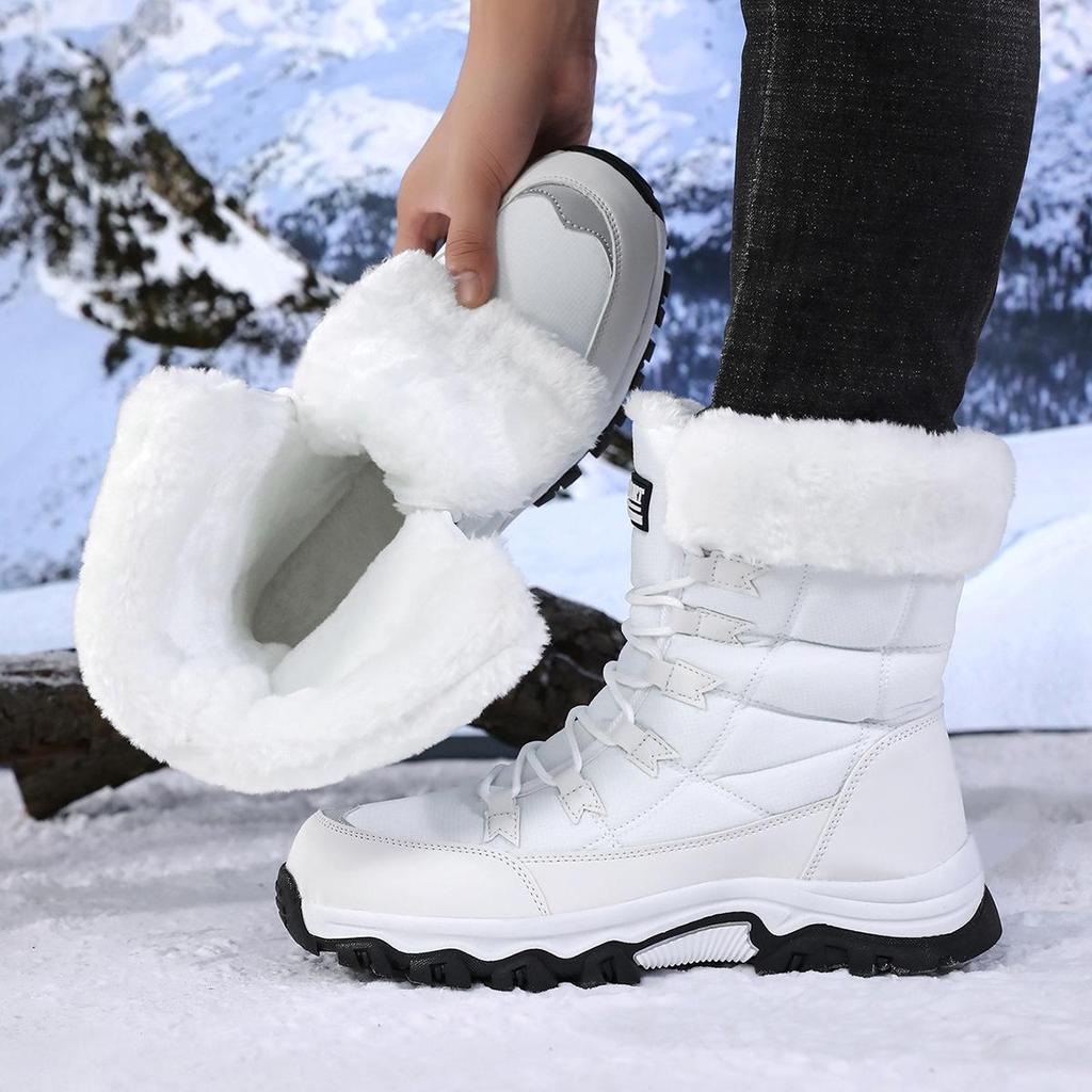 2025 Women's Snow Boots: Warm Winter Cotton Shoes, Plus Velvet, Sizes 36-42