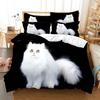 Pilotă Black Cat, huse de pilotă din bumbac, husă de pat 150, lenjerie de pat 160x200, set de pat pentru cupluri, seturi de pilotă 220x240, dimensiune dublă King