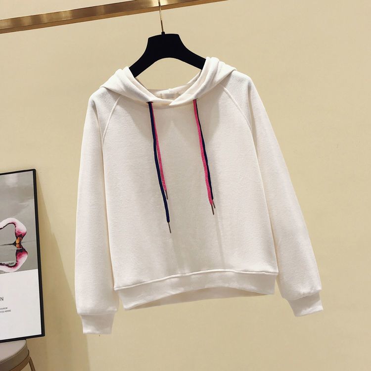 Sweatshirt for Women Oversize Hooded Solid Color Thickened Loose Casual Pullover Long Sleeve Winter Sweatshirt Top