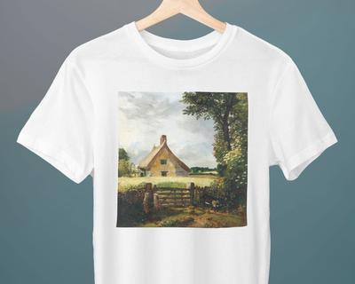 A Cottage In a Cornfield, John Constable Painting, Unisex T-Shirt, Art T-Shirt, Fine Art T-Shirt, Gift for Her, Gift for Him, Art Lover Gift