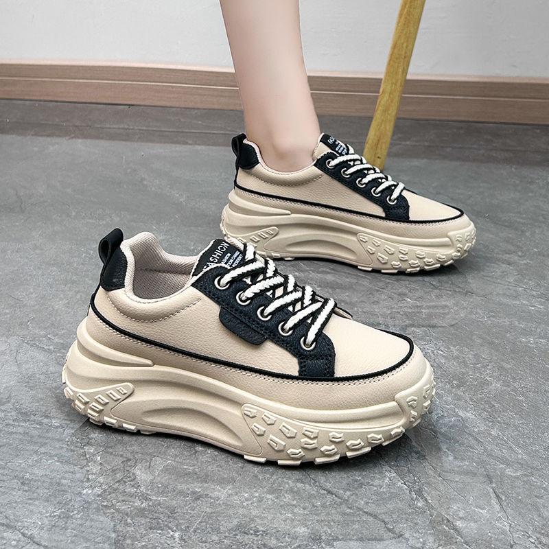 Spring New Street Photography Shoes Thick Soled Student Walking Sneakers Running Sports Height Increasing Casual Shoes