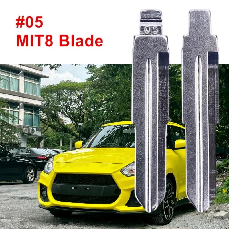 10pcs #05 Metal Key Blank Easy Install Car Keys Blade Portable MIT8 Key Car Styling for Vehicle Stable Performances