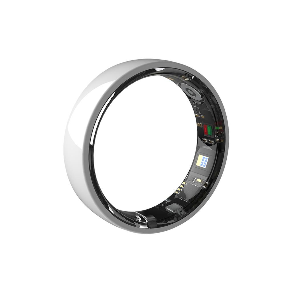 Smart Ring Ceramic Fitness Tracker with Charging Case Sleep Monitor Heart Rate Blood Oxygen Activity Tracking BT IP68